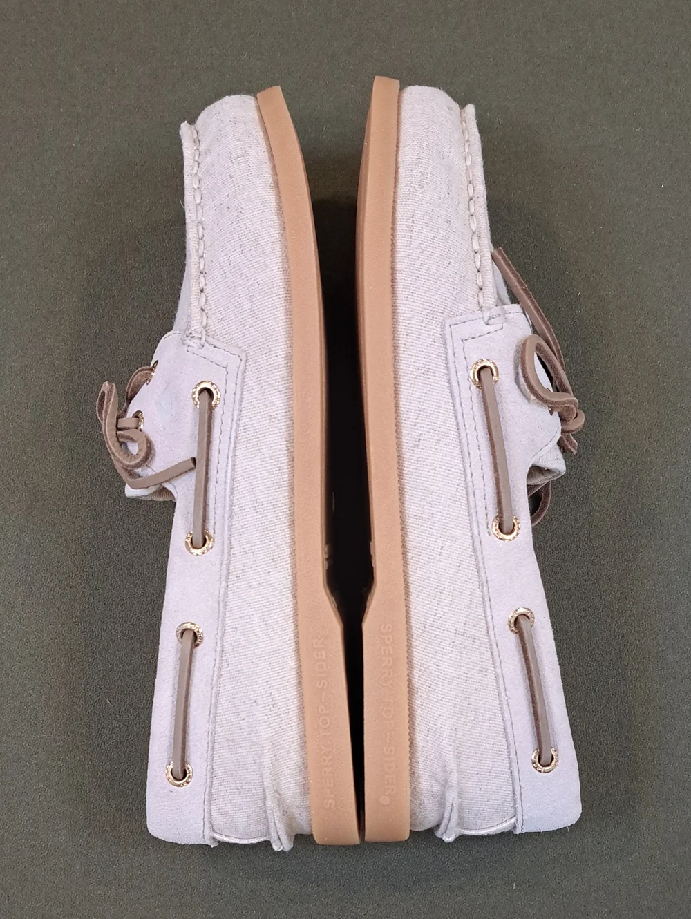 Sperry Authentic Original™ 2-Eye Boat Shoe - Color: Light Beige - Size: Men 8.5